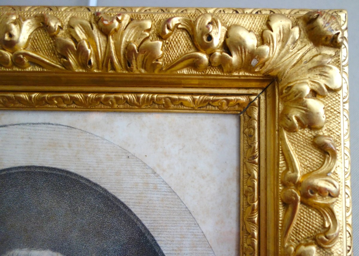 Engraved Portrait Of Stanislas Leszczyński, King Of Poland And Duke Of Lorraine - Giltwood Frame-photo-3