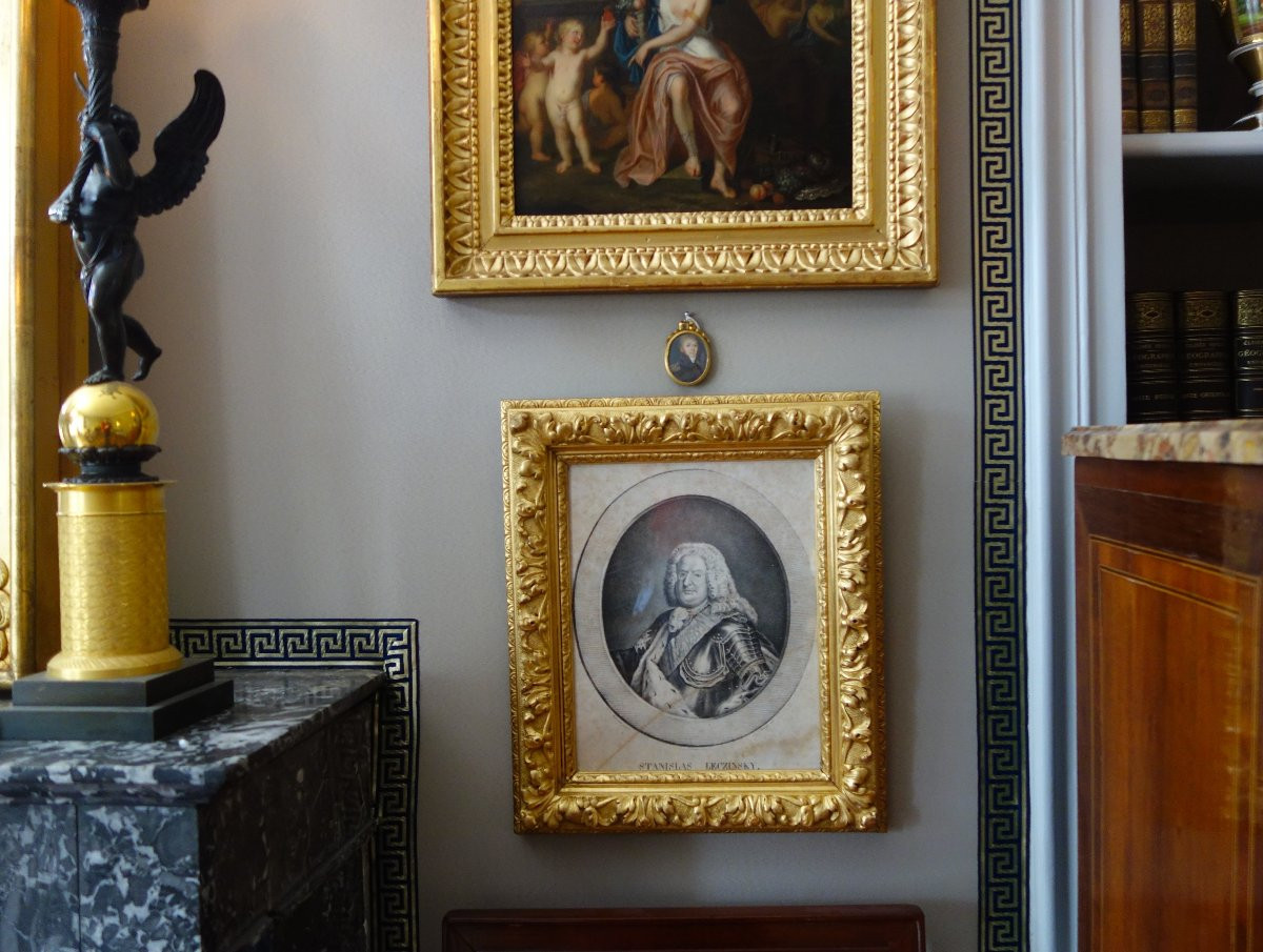 Engraved Portrait Of Stanislas Leszczyński, King Of Poland And Duke Of Lorraine - Giltwood Frame-photo-8