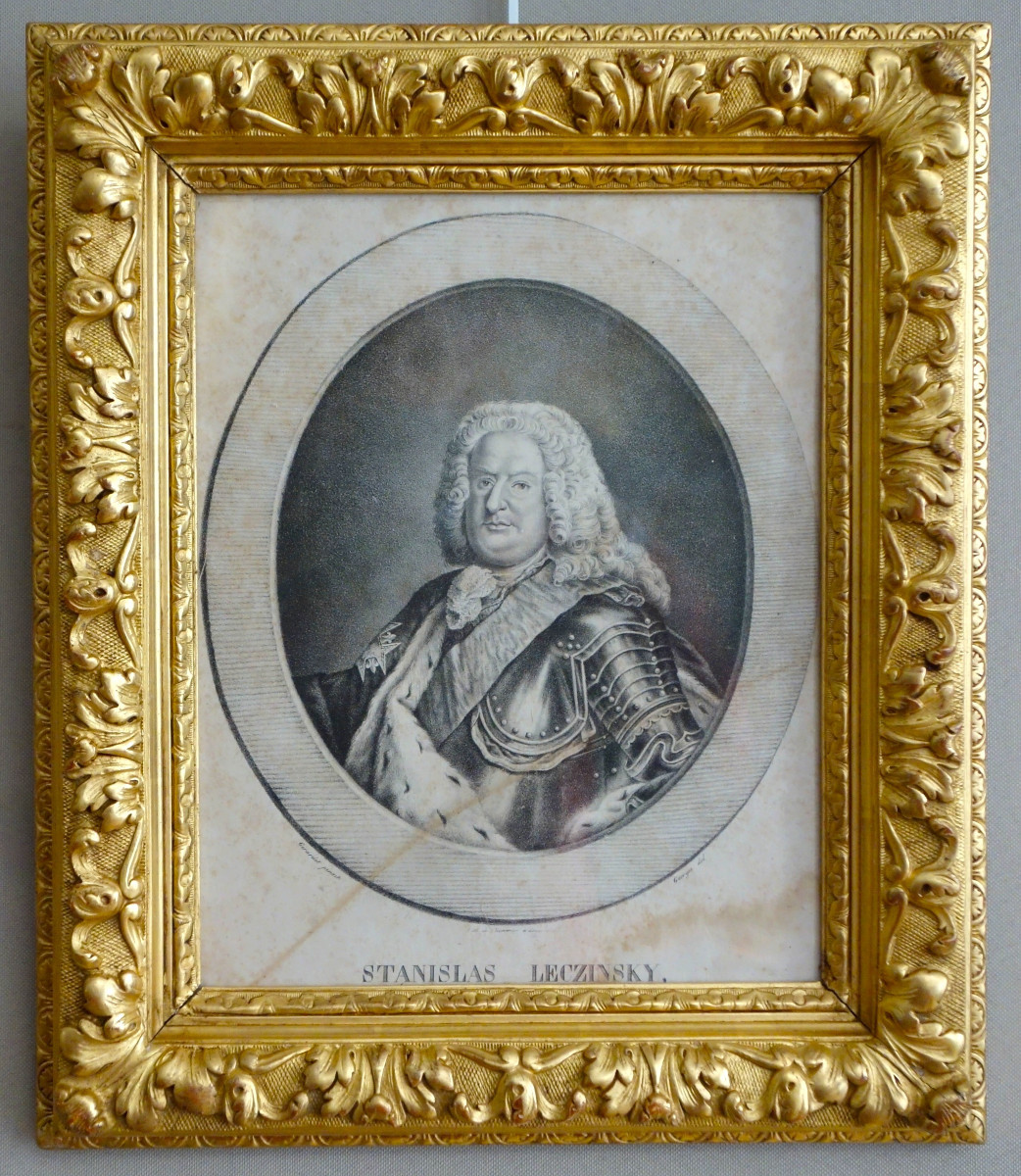 Engraved Portrait Of Stanislas Leszczyński, King Of Poland And Duke Of Lorraine - Giltwood Frame