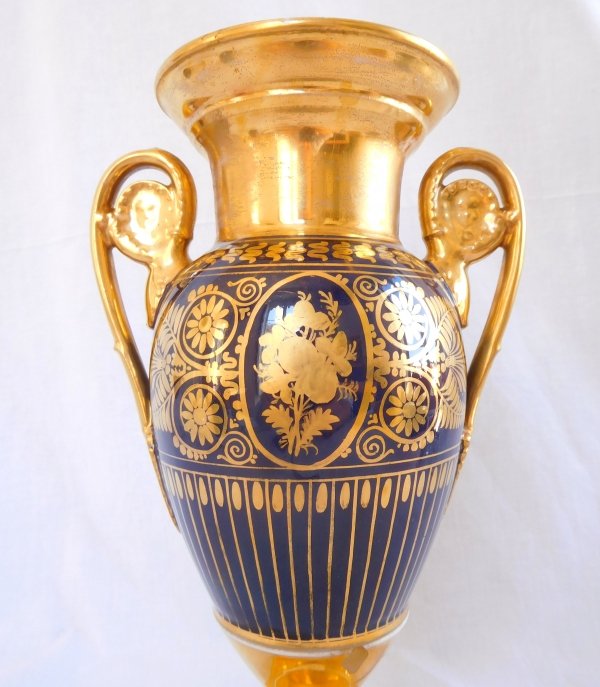 Ornamental Porcelain Vase Attributed To The Darte Factory - Empire/restoration Period-photo-1