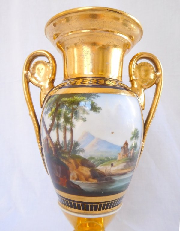 Ornamental Porcelain Vase Attributed To The Darte Factory - Empire/restoration Period-photo-2