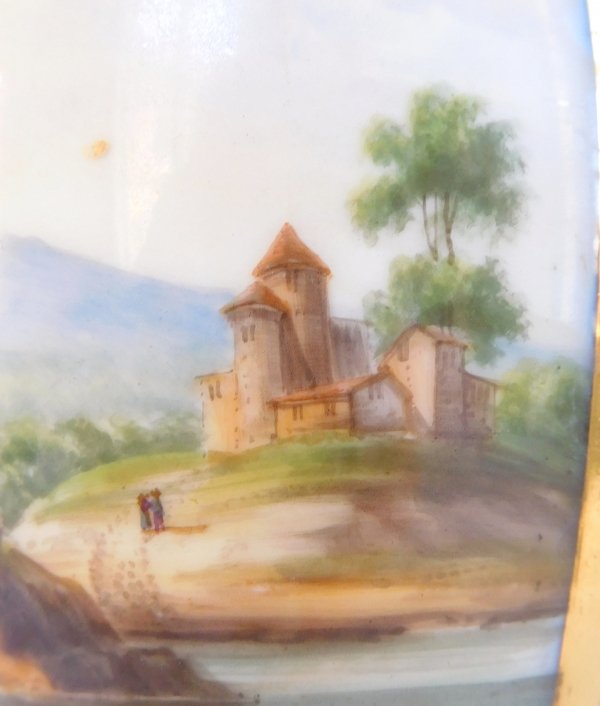 Ornamental Porcelain Vase Attributed To The Darte Factory - Empire/restoration Period-photo-3