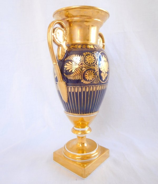 Ornamental Porcelain Vase Attributed To The Darte Factory - Empire/restoration Period-photo-5