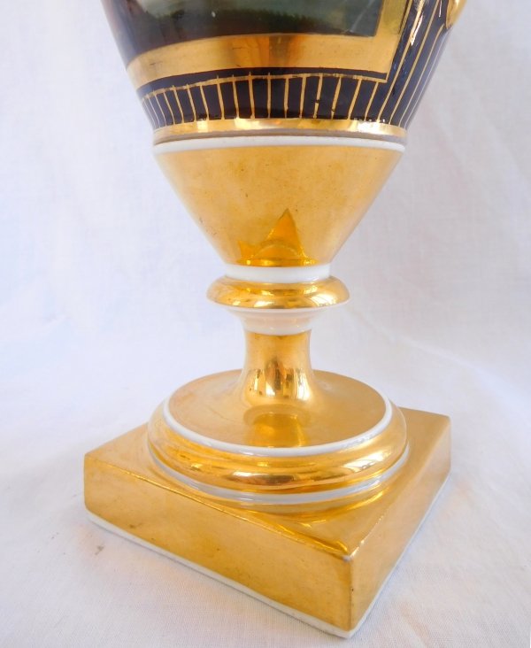 Ornamental Porcelain Vase Attributed To The Darte Factory - Empire/restoration Period-photo-6