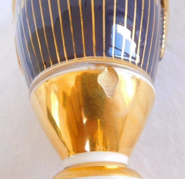 Ornamental Porcelain Vase Attributed To The Darte Factory - Empire/restoration Period-photo-8