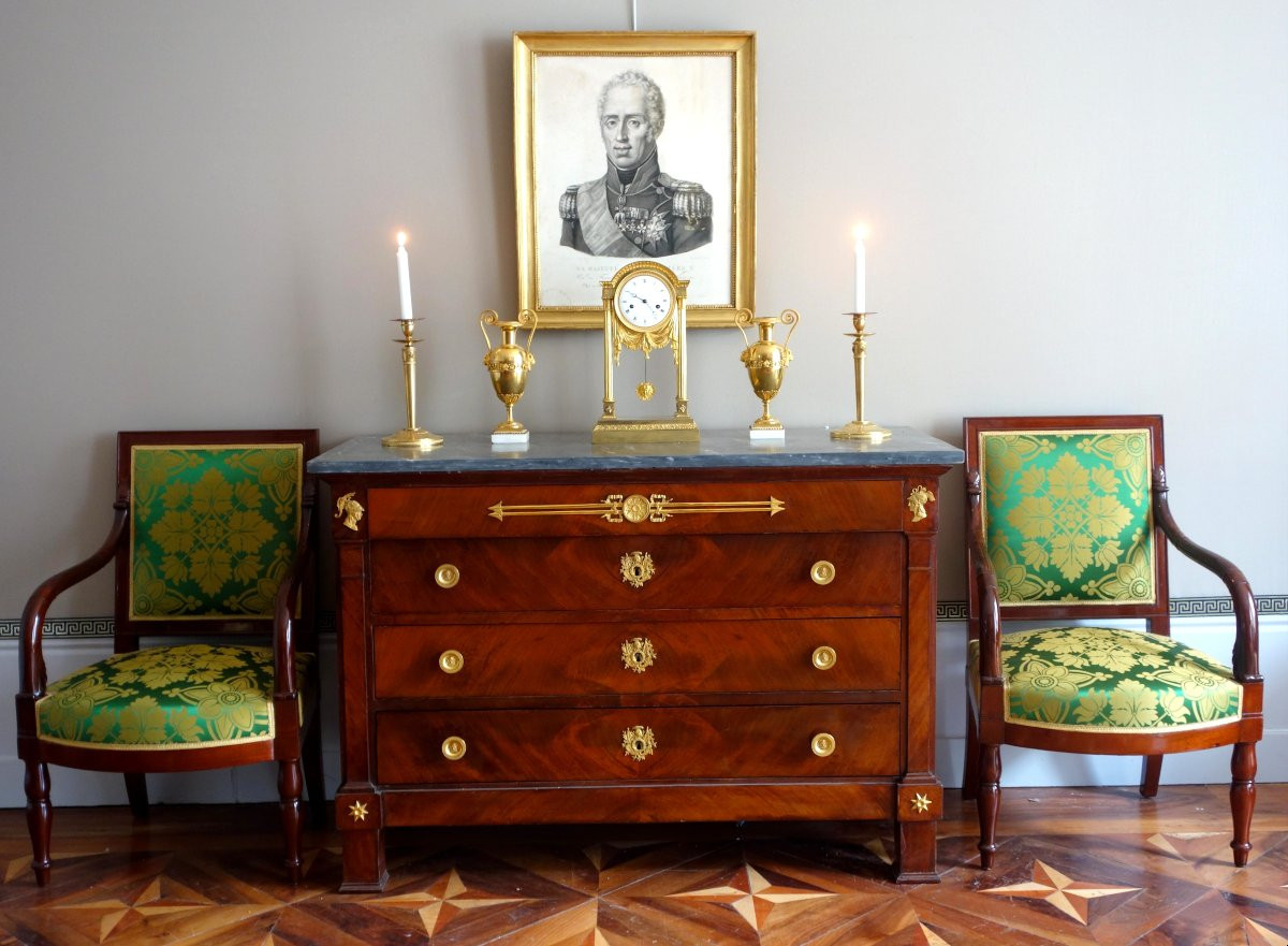 Royalist Engraving - Portrait Of Charles X, King Of France And Navarre, Giltwood Frame, 1820-photo-8