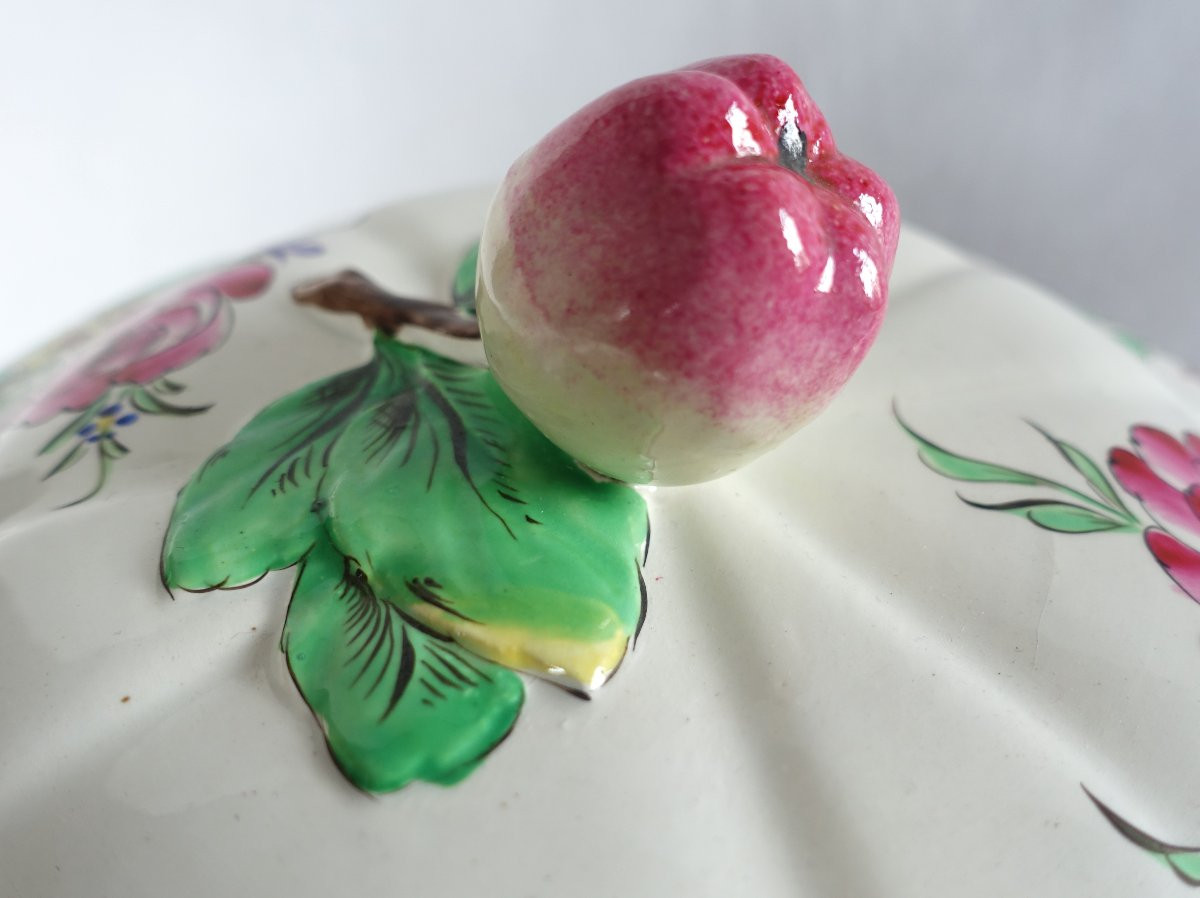 Lunéville - Soup Tureen And Stand In Polychrome Earthenware With Streetlamp Decoration - Signed-photo-8