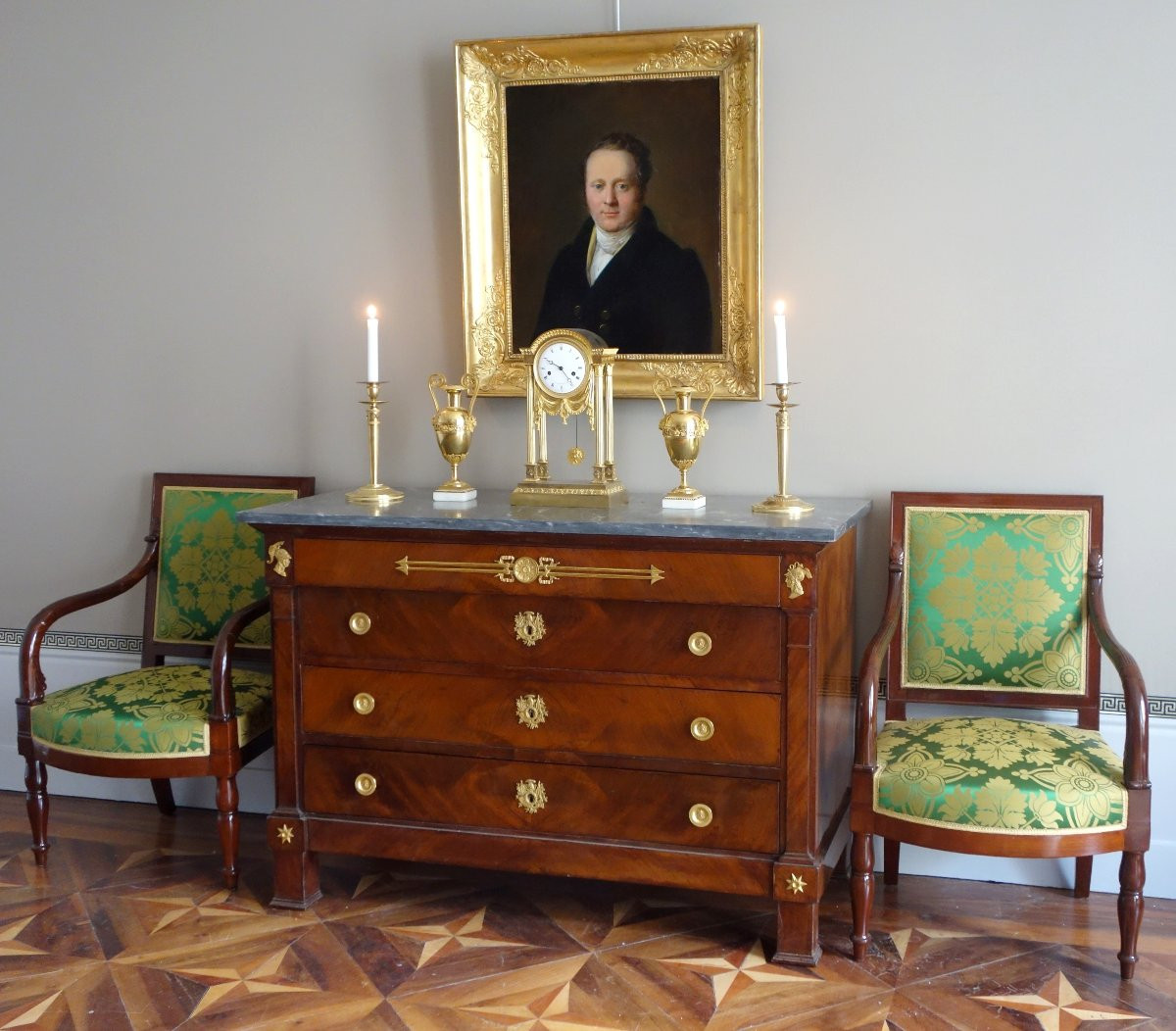 Jean Baptiste Garneray, Pupil Of David, Portrait Of A Man From The Restoration Period, Oil On Canvas-photo-8