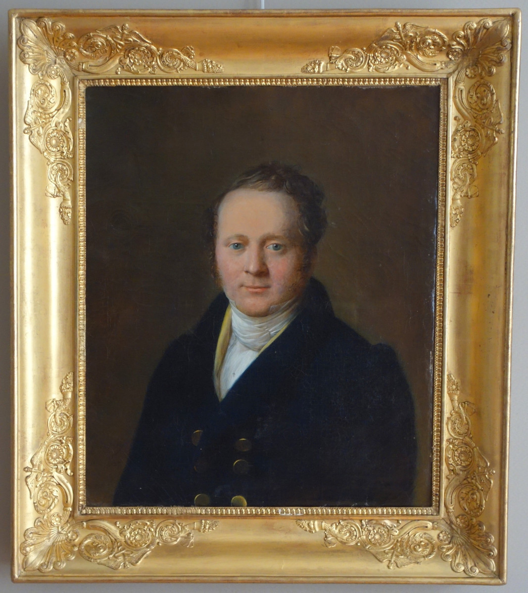 Jean Baptiste Garneray, Pupil Of David, Portrait Of A Man From The Restoration Period, Oil On Canvas