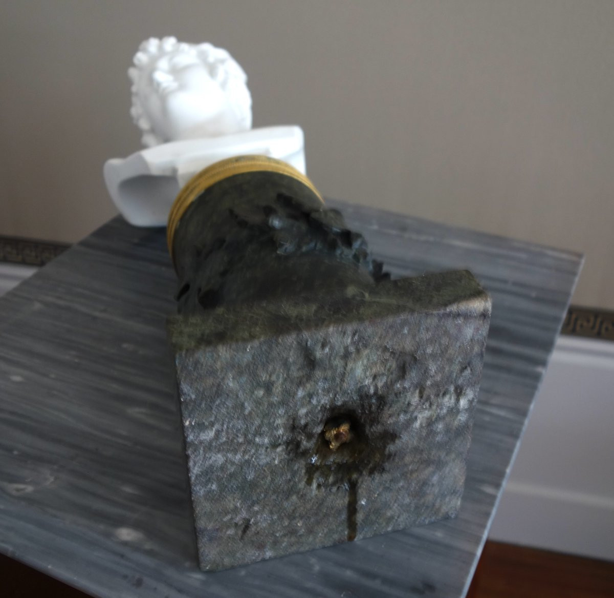 Sèvres - buste de Pâris d'après Canova en biscuit de Porcelaine et marbre - circa 1830-photo-7