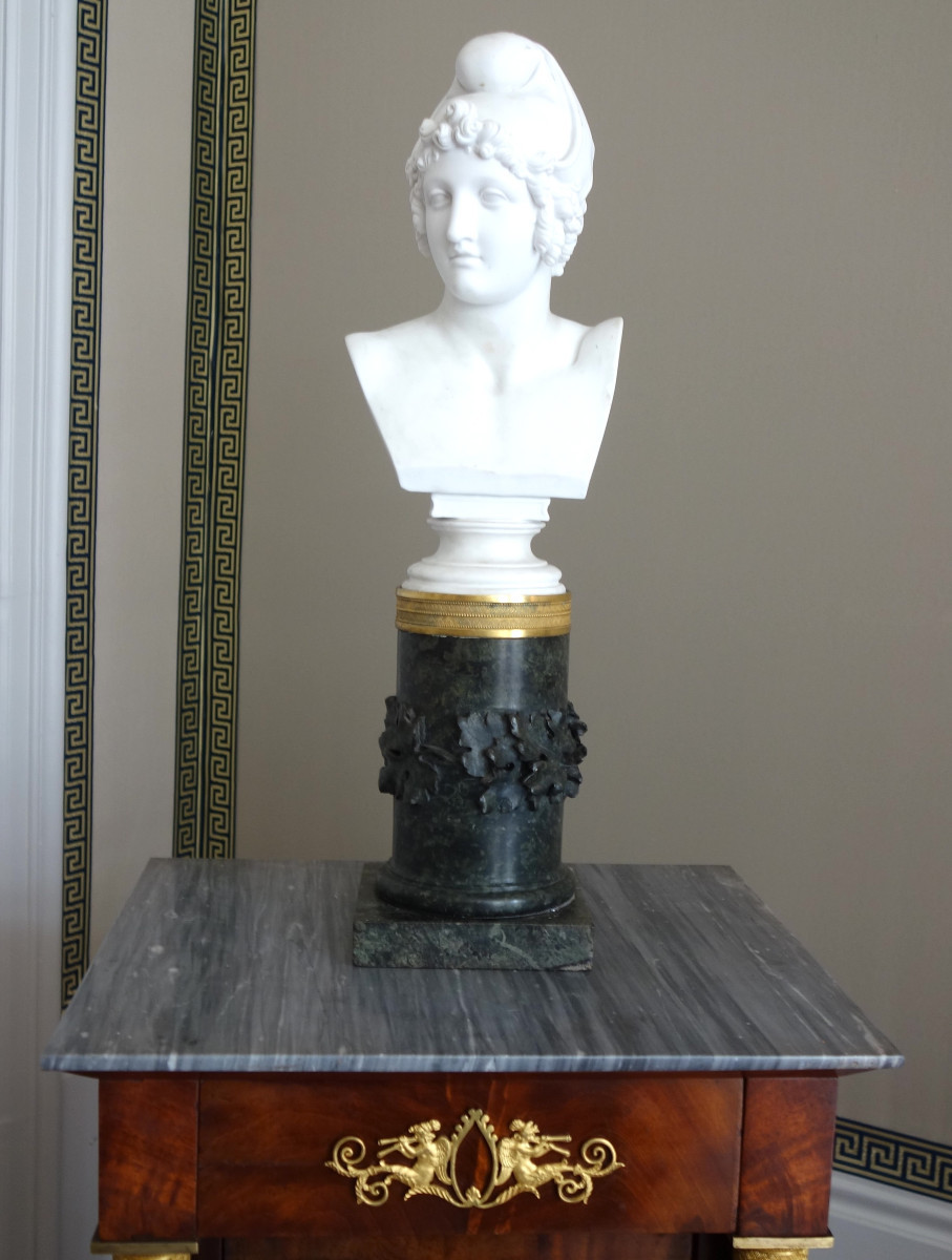 Sèvres - buste de Pâris d'après Canova en biscuit de Porcelaine et marbre - circa 1830