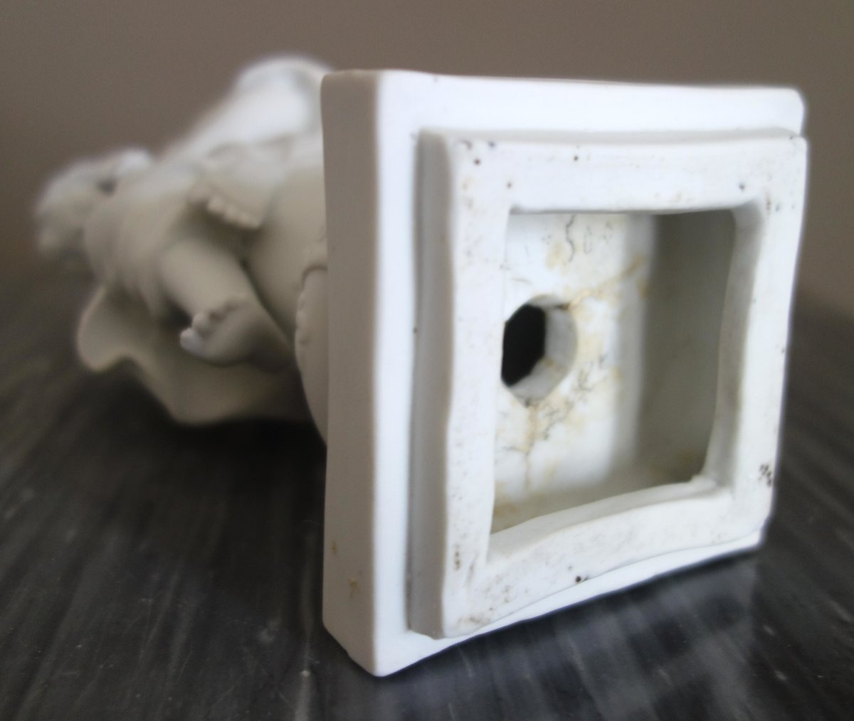 Guardian Angel Statue, 19th-century Biscuit Porcelain, Traditionalist Religious Object-photo-4