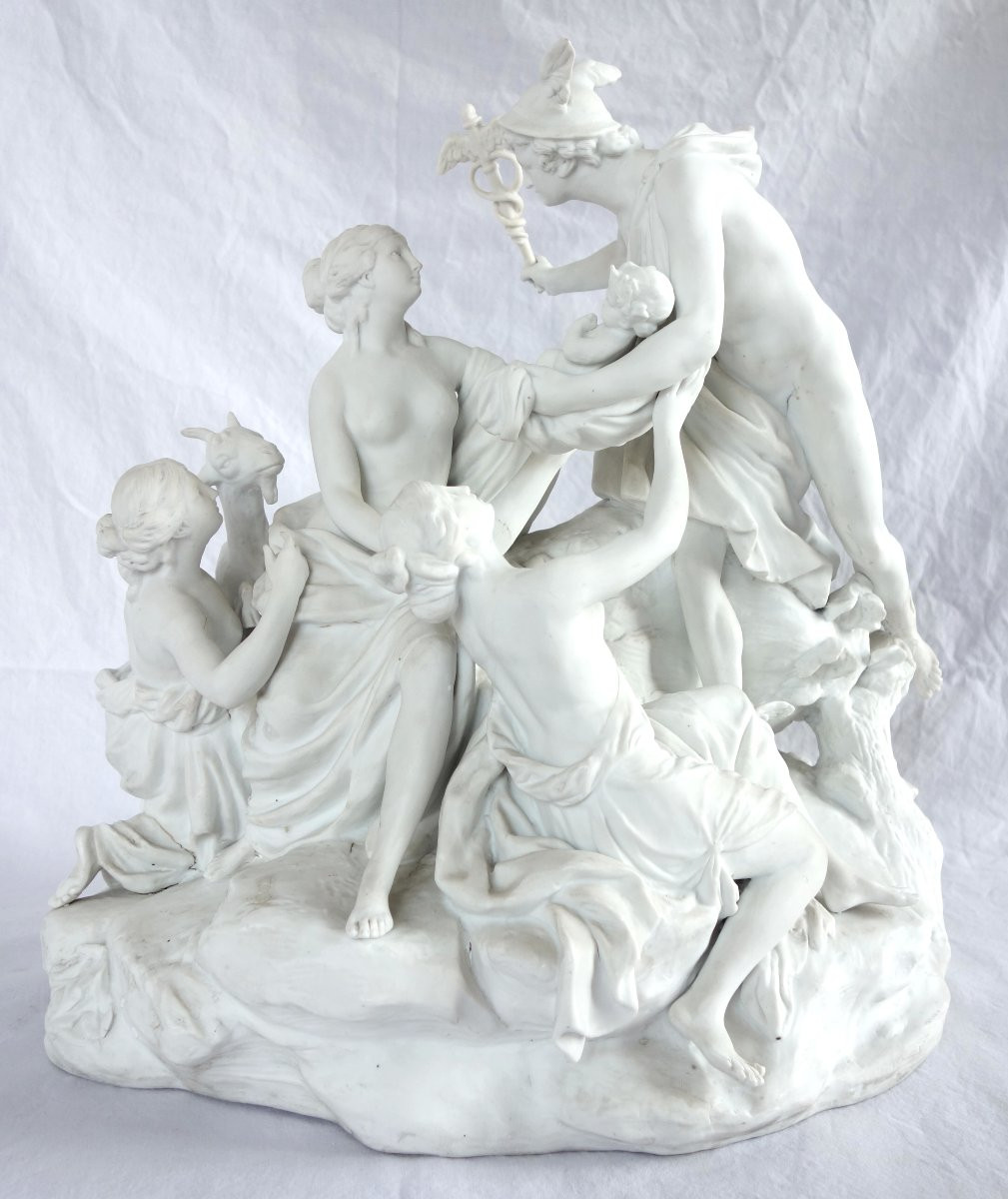 Sèvres 18e siècle La Naissance de Bacchus - grand groupe en biscuit d'époque 18e siècle -photo-2