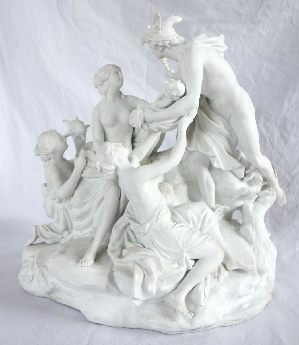 Sèvres 18e siècle La Naissance de Bacchus - grand groupe en biscuit d'époque 18e siècle -photo-3