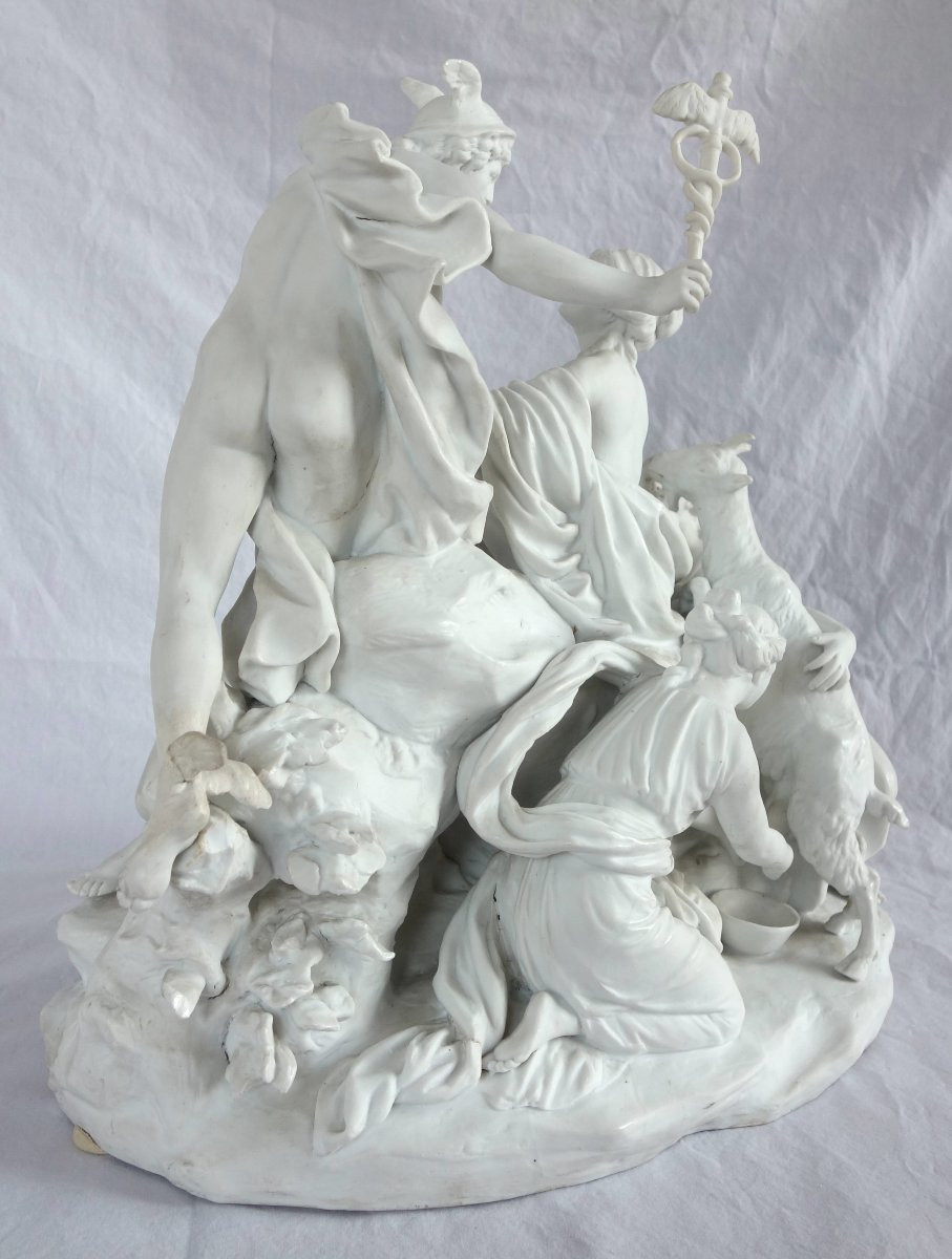 Sèvres 18e siècle La Naissance de Bacchus - grand groupe en biscuit d'époque 18e siècle -photo-1