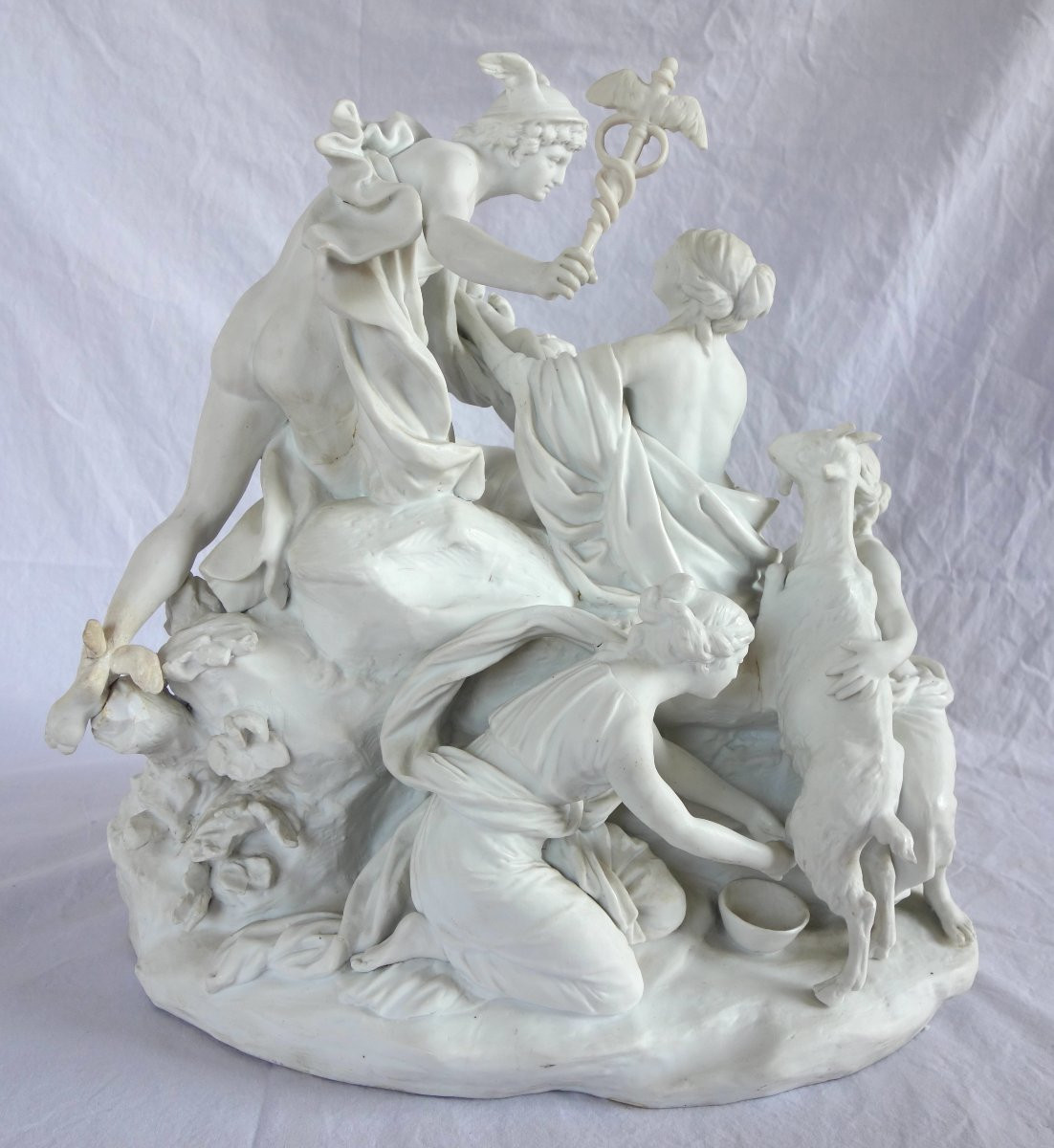 Sèvres 18e siècle La Naissance de Bacchus - grand groupe en biscuit d'époque 18e siècle -photo-2