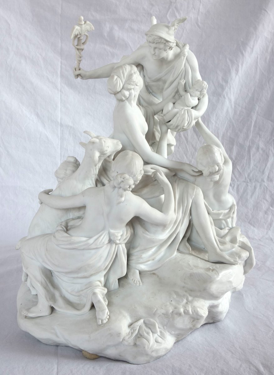 Sèvres 18e siècle La Naissance de Bacchus - grand groupe en biscuit d'époque 18e siècle -photo-4