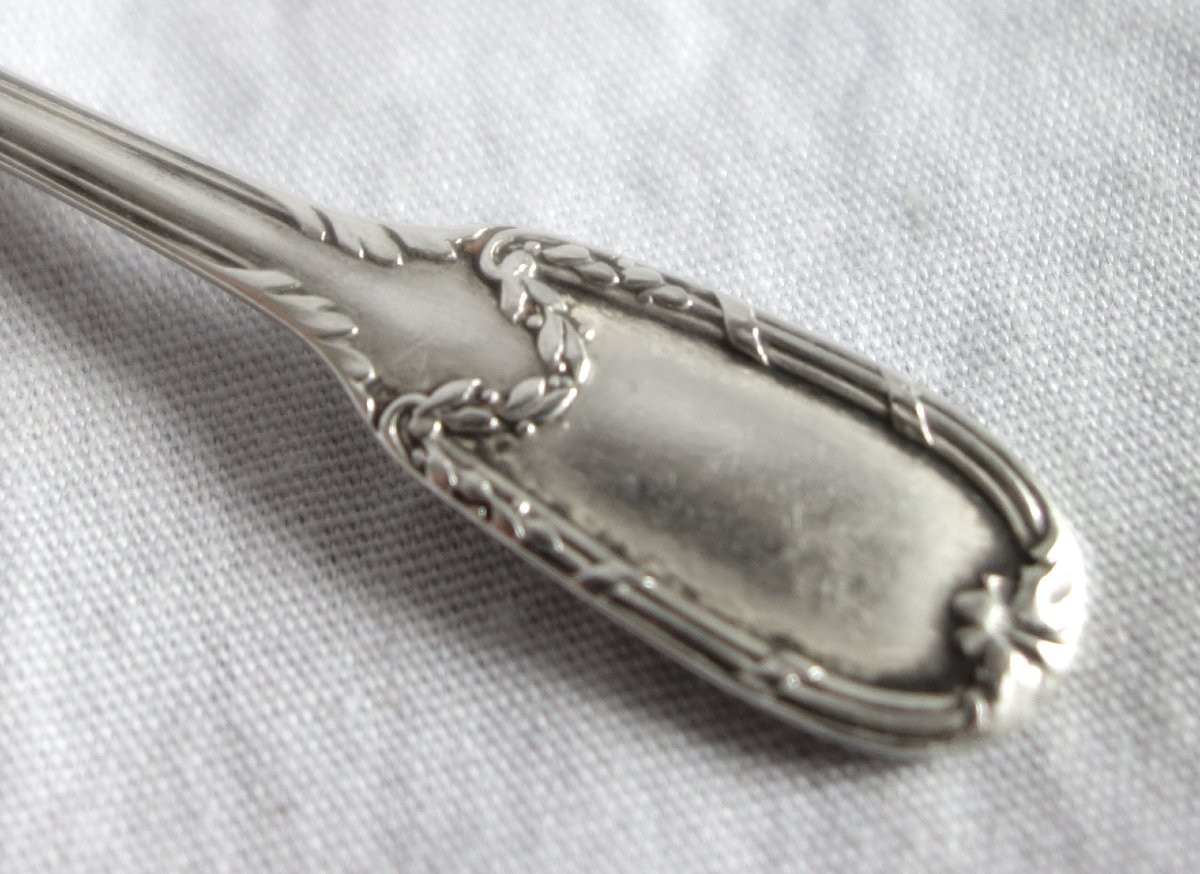 Puiforcat : Pair Of Empire Style Sterling Silver And Vermeil Salt Cellars-photo-5