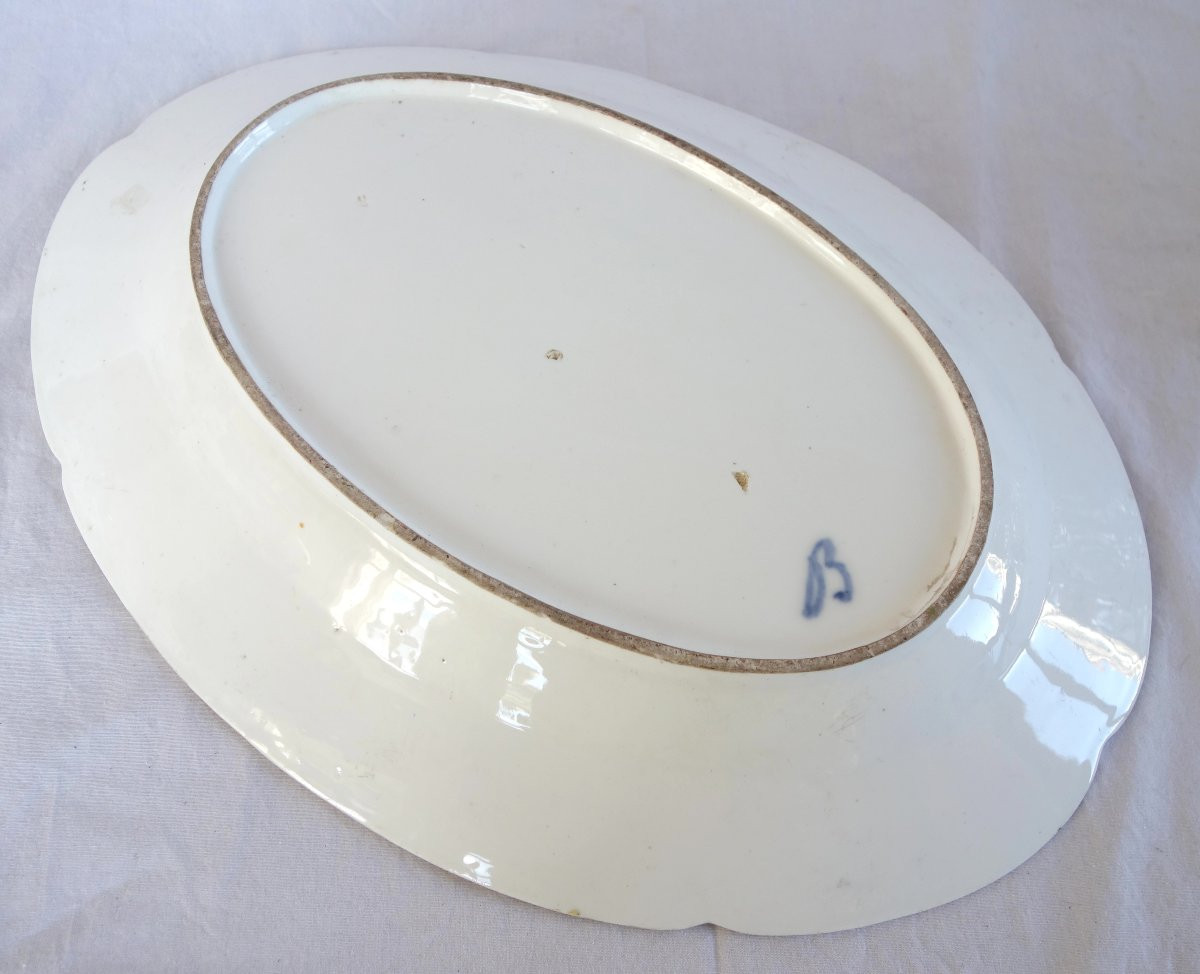 Manufacture Boissette  - 18e siècle - plat en porcelaine à décor floral polychrome - signé-photo-5