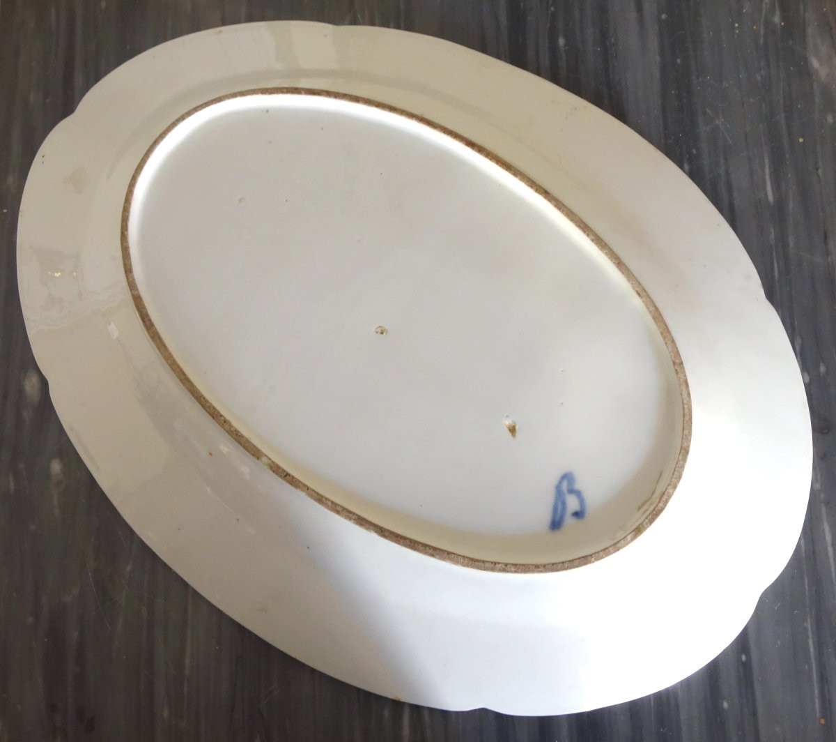 Manufacture Boissette  - 18e siècle - plat en porcelaine à décor floral polychrome - signé-photo-6