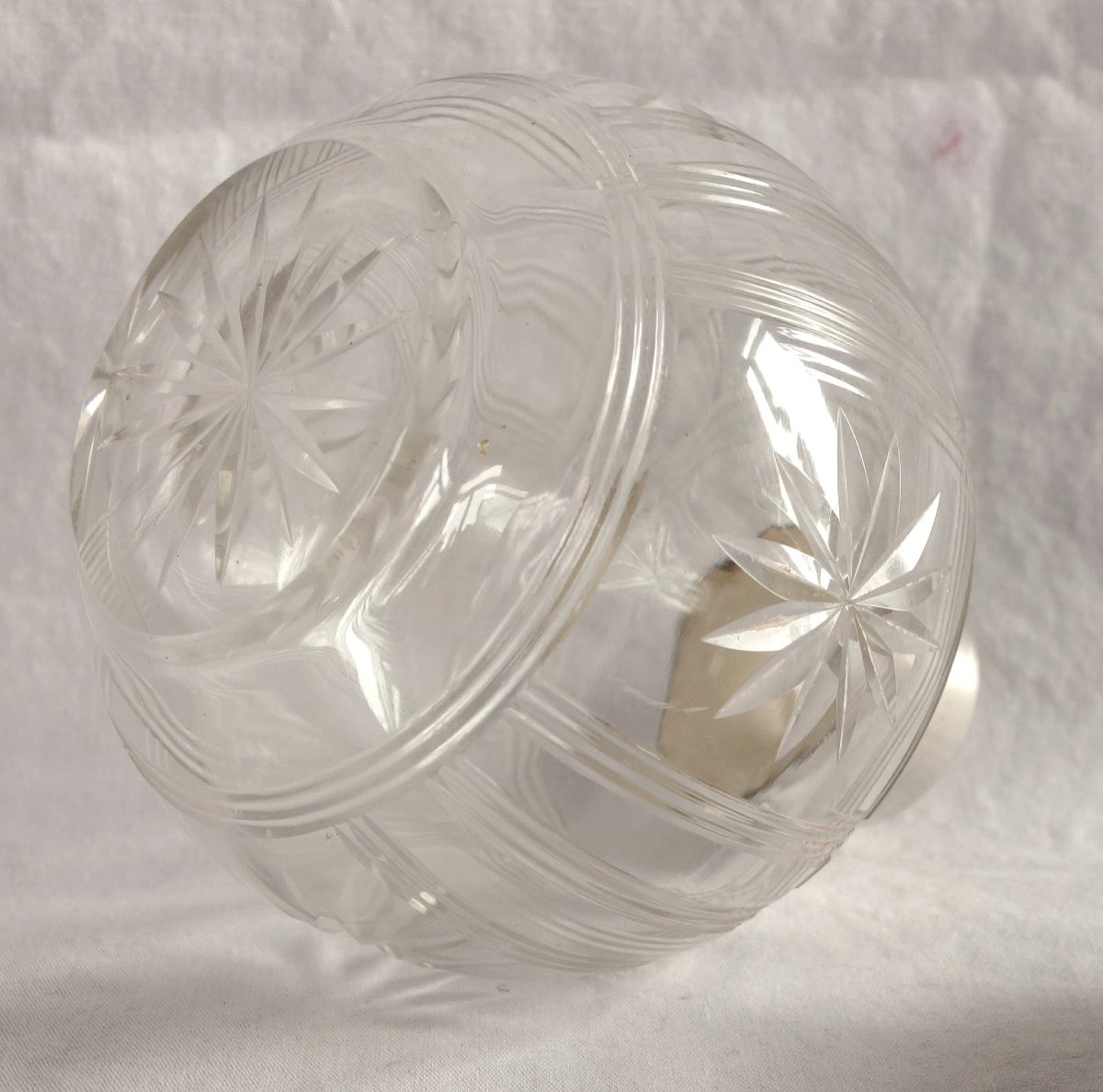 Coat Of Arms Beneath A Ducal Crown: Baccarat Crystal And Silver-gilt Minerva Bottle-photo-6