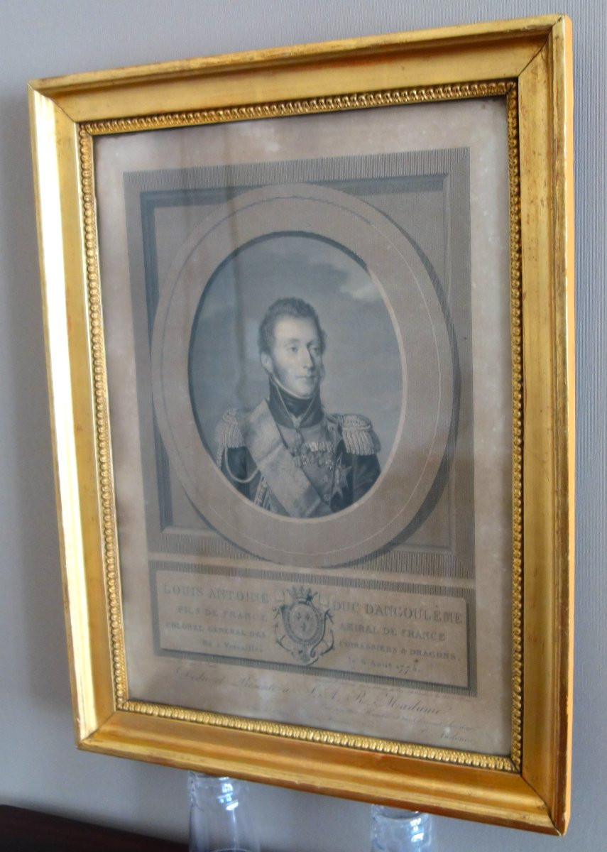 Royalist Engraving, Portrait Of Louis XIX, Dauphin Of France And Duke Of Angoulême -photo-4