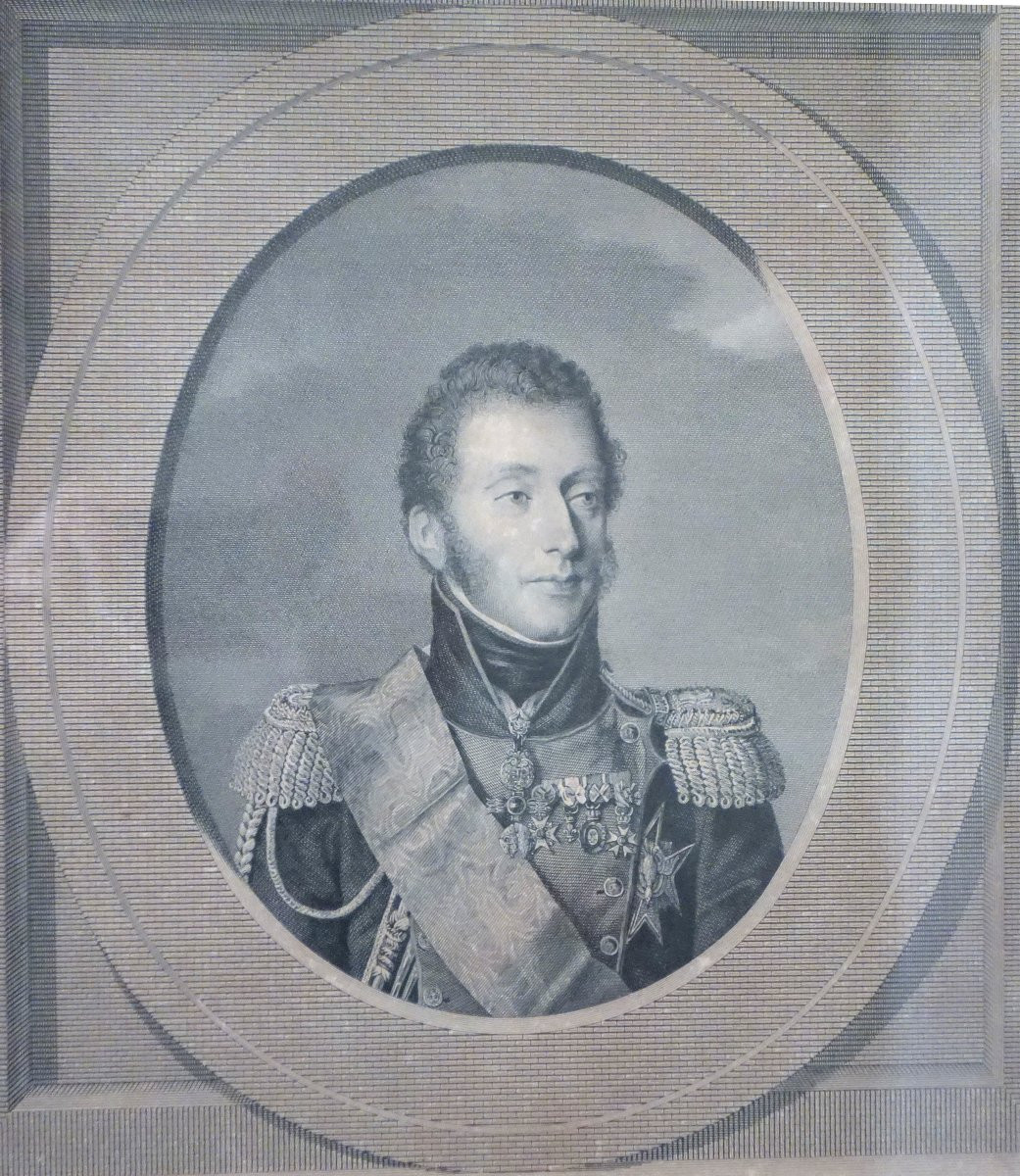 Royalist Engraving, Portrait Of Louis XIX, Dauphin Of France And Duke Of Angoulême -photo-1