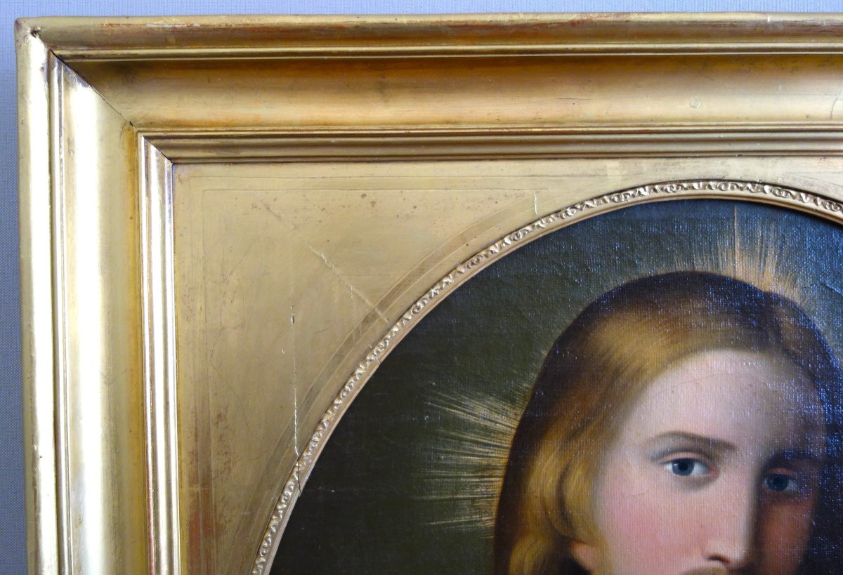 French School, Early 19th Century, The Sacred Heart Of Jesus, Oil On Canvas, Traditionalist-photo-1