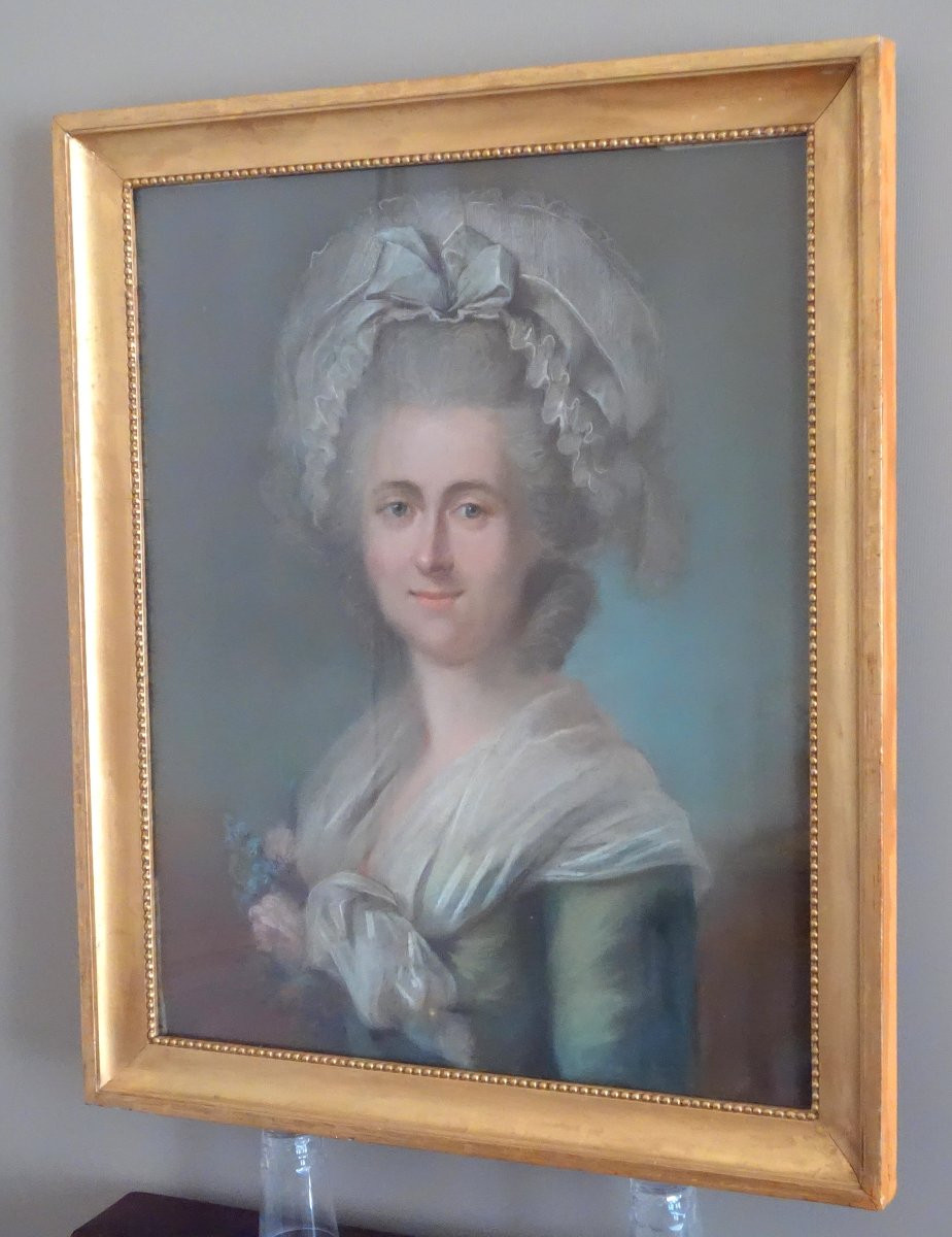 French School, 18th Century, Pair Of Louis XVI Period Pastel Portraits-photo-3