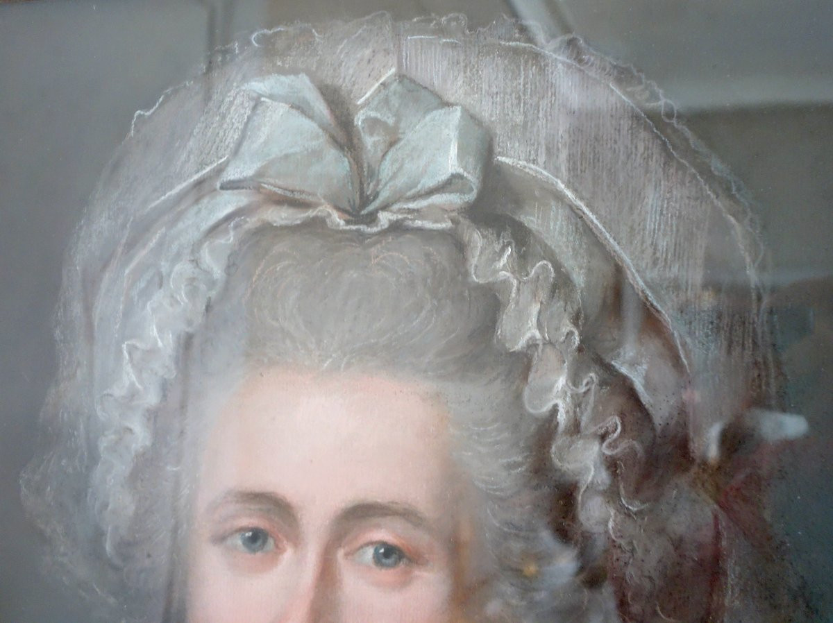 French School, 18th Century, Pair Of Louis XVI Period Pastel Portraits-photo-5