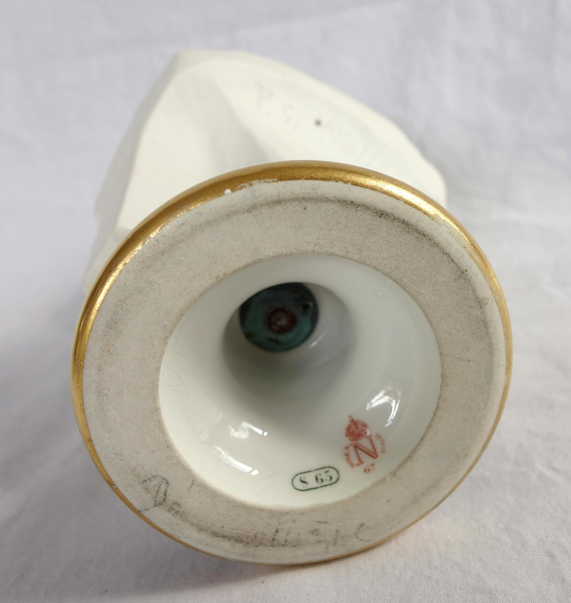 Manufacture Impériale de Sèvres - buste de Brutus en biscuit de Porcelaine - signé et daté 1867-photo-6