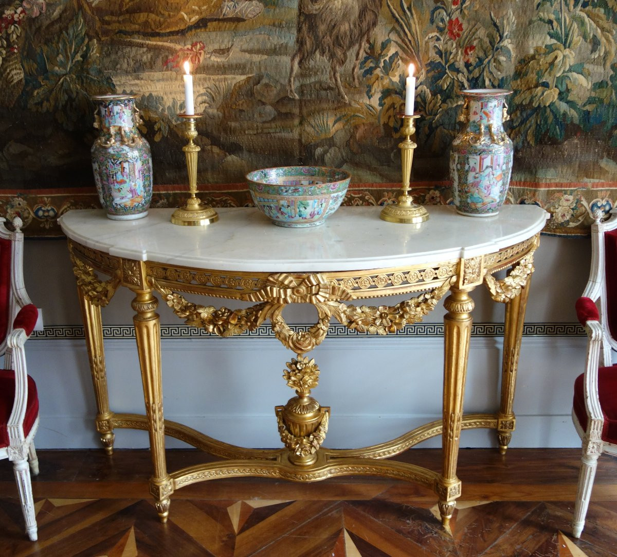 Grand bol à punch en porcelaine de Canton, Chine vers 1880-photo-6