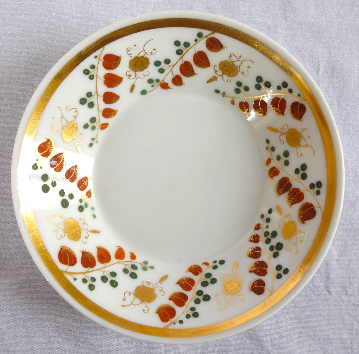 Tasse à café litron en porcelaine polychrome et dorée, porcelaine de Paris vers 1820 -photo-3