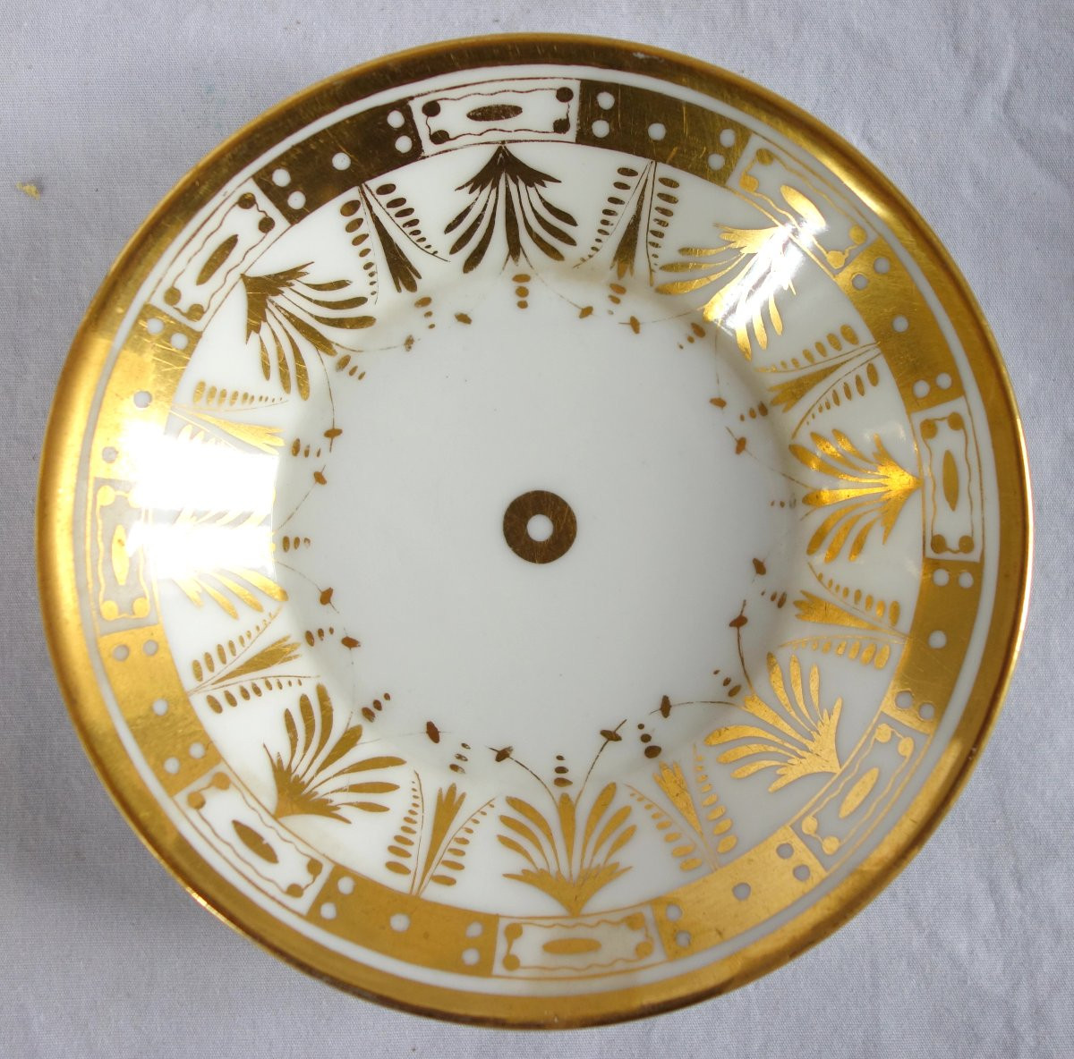 Paris Porcelain Coffee Set Gilt With Fine Gold For 12 Guests  - Empire Period - 17 Pieces-photo-6