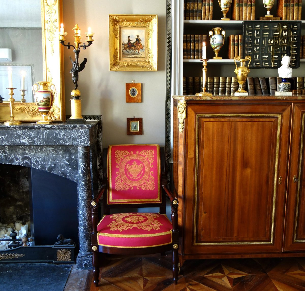 Caduceus - Miniature Souvenir Of The Grand Tour, Patinated Bronze On Granite Base-photo-4