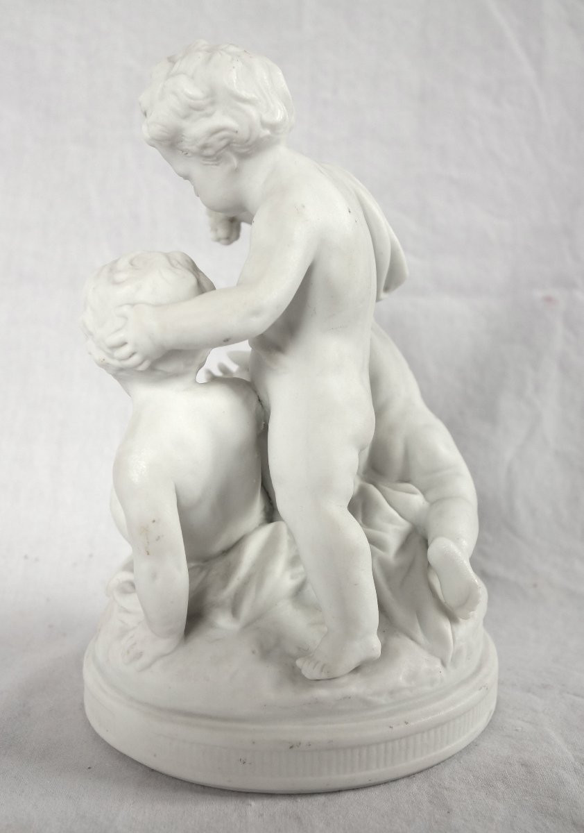 Pair Of Cookie Groups: Playing Putti - Louis XVI Style 19th Century-photo-5