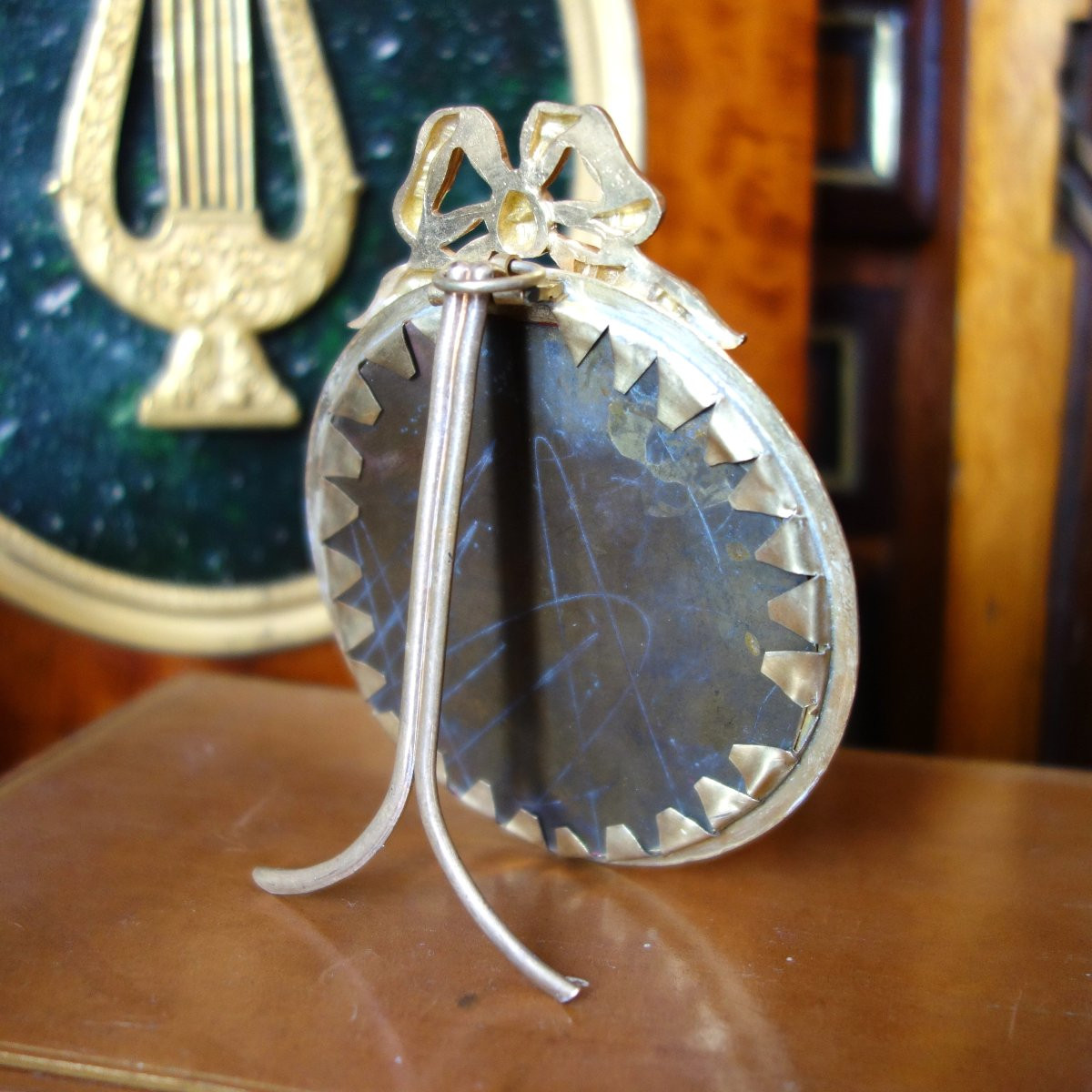 Chinese Miniature To Hang Or Stand - Bronze And Lacquer In The Chinese Style - Ca 1900-photo-1