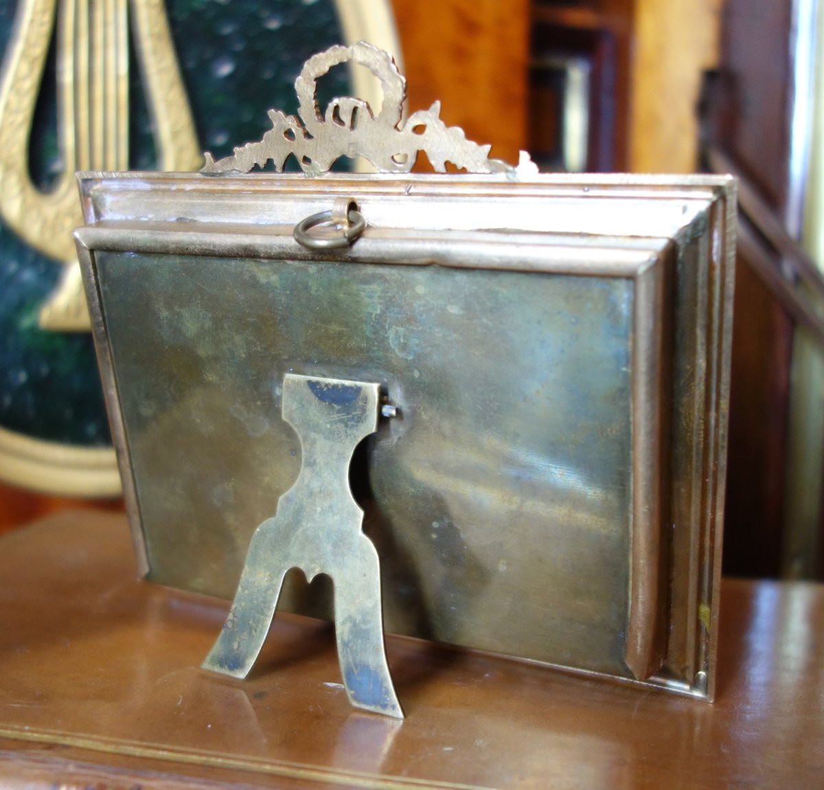 Chinese Miniature To Hang Or Stand - Bronze And Lacquer In The Chinese Style - Ca 1900-photo-4