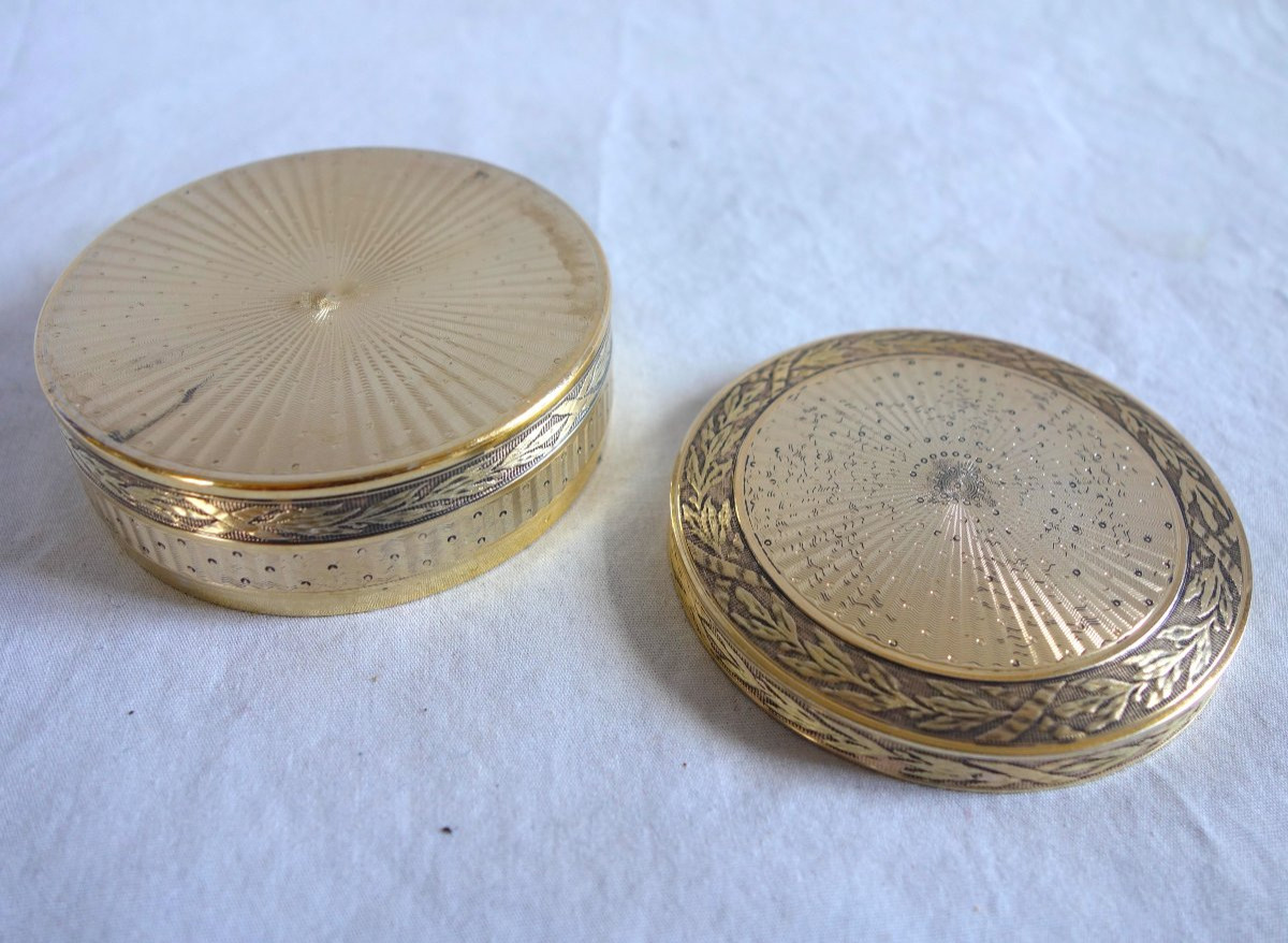 Bonbonnière In Vermeil - Solid Silver Chased And Gilded In Fine Gold-photo-2