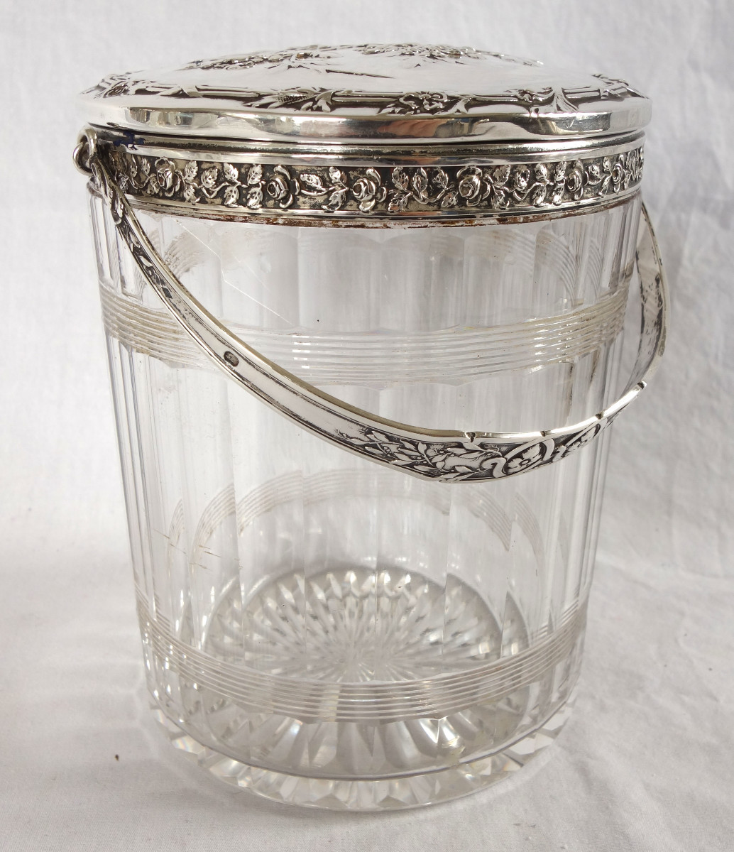 Baccarat Crystal And Sterling Silver Cookies Jar-photo-3