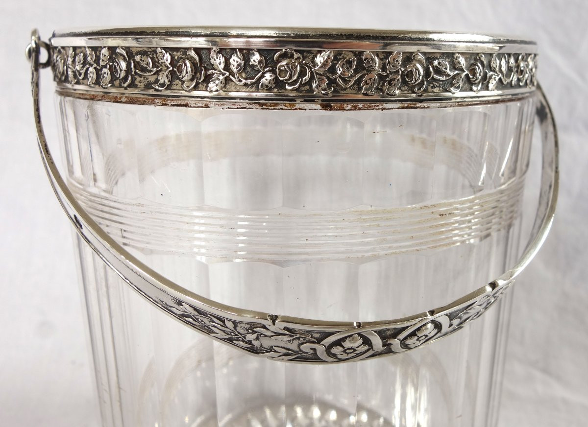 Baccarat Crystal And Sterling Silver Cookies Jar-photo-1