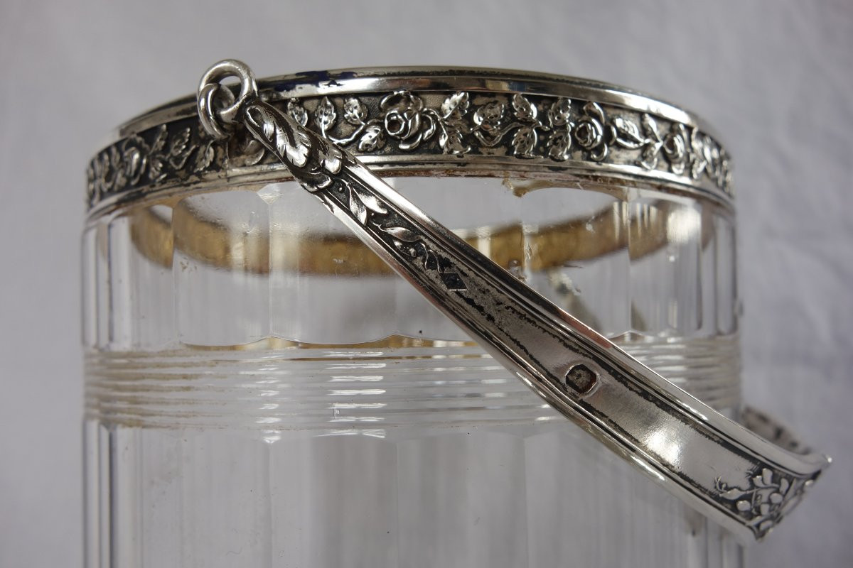 Baccarat Crystal And Sterling Silver Cookies Jar-photo-2