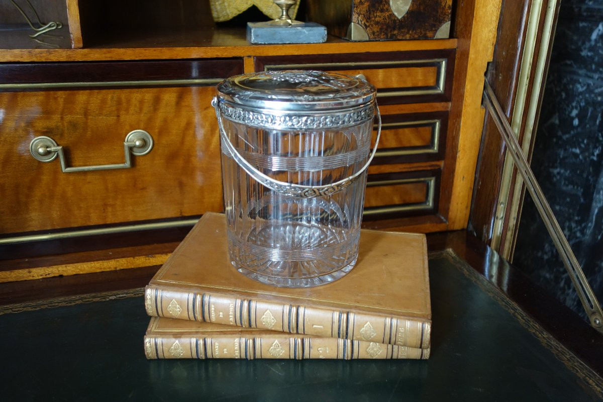 Baccarat Crystal And Sterling Silver Cookies Jar-photo-5