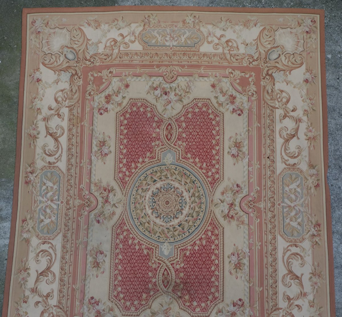 Grand tapis d'Aubusson de style Neoclassique - 371cm x 264cm-photo-2