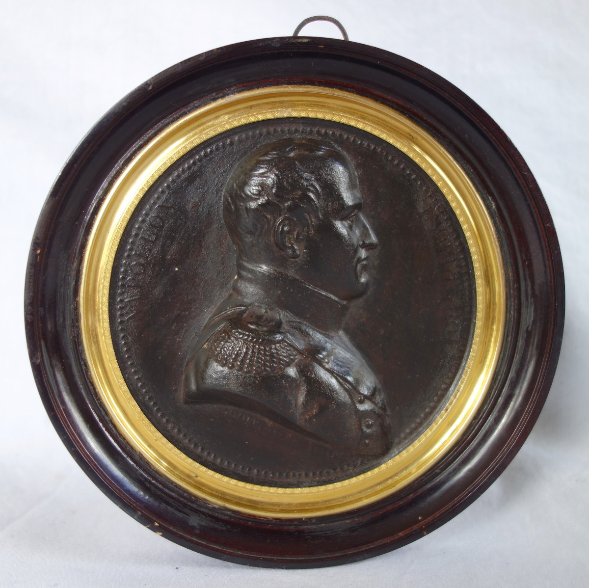 Grande miniature portrait en buste Napoléon Empereur & Roi - souvenir historique de l'Empire