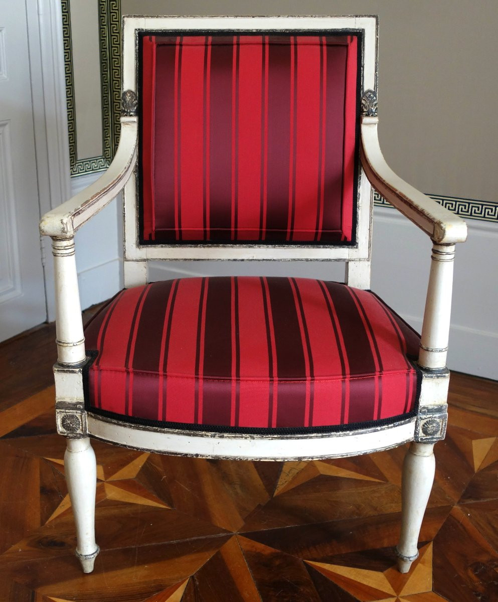 Imperial Empire Armchair For Fontainebleau (iron Mark & Inventory), Attributed To Jacob Desmalter-photo-2