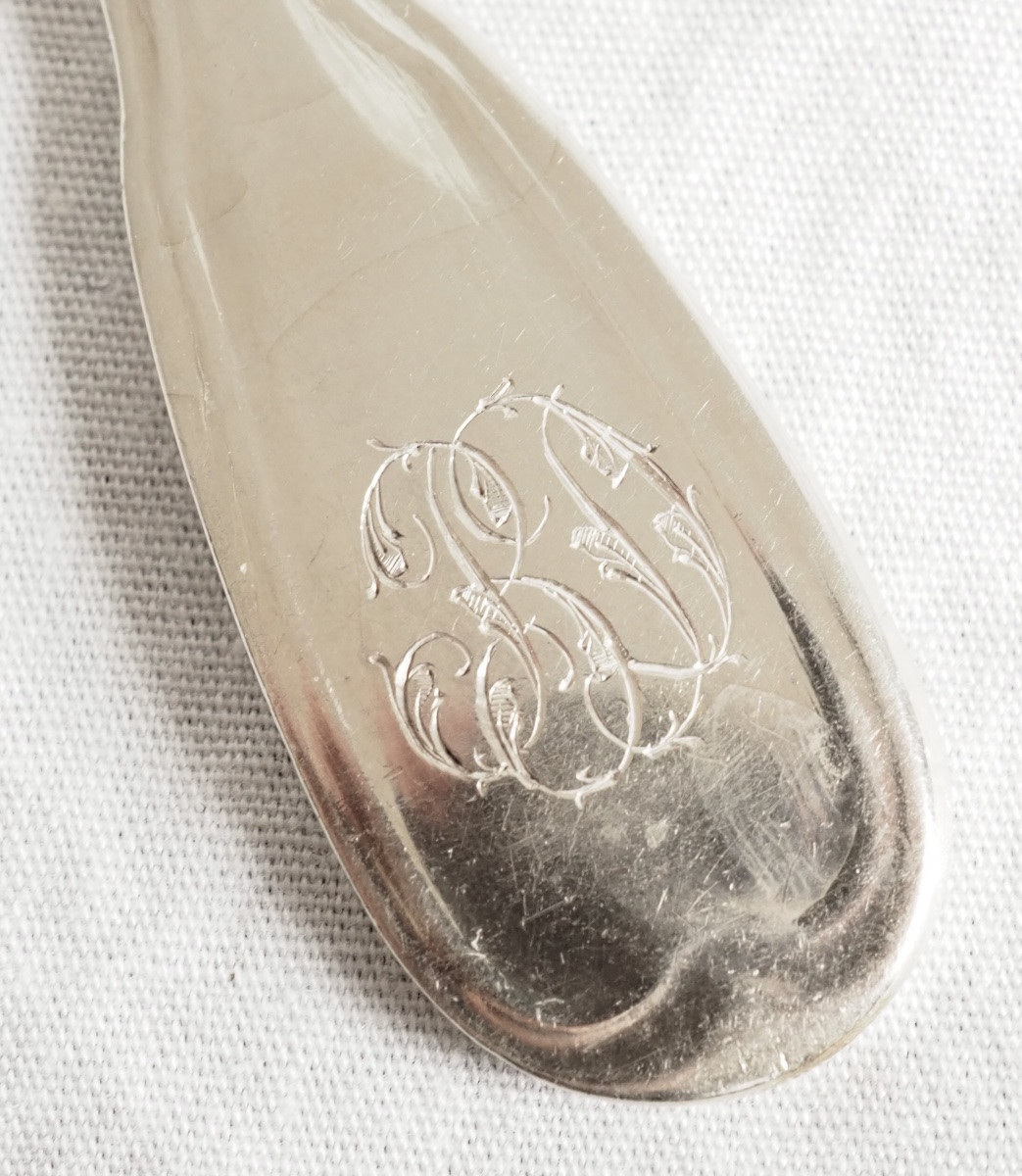 Suite 4 salerons / salières Empire en argent massif - allégorie de l'amour fidèle - poinçon Coq-photo-6