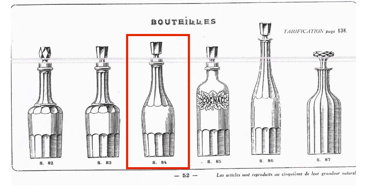 Baccarat - carafe de fantaisie forme bouteille en cristal overlay Bleu cobalt - monogramme-photo-3