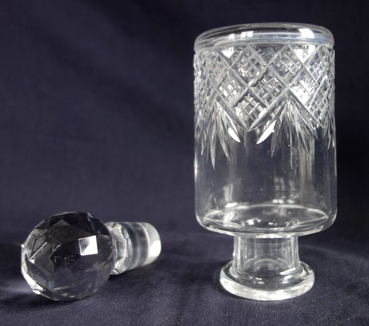 Baccarat - Carafe Bottle In Cut Crystal Douai Model-photo-5