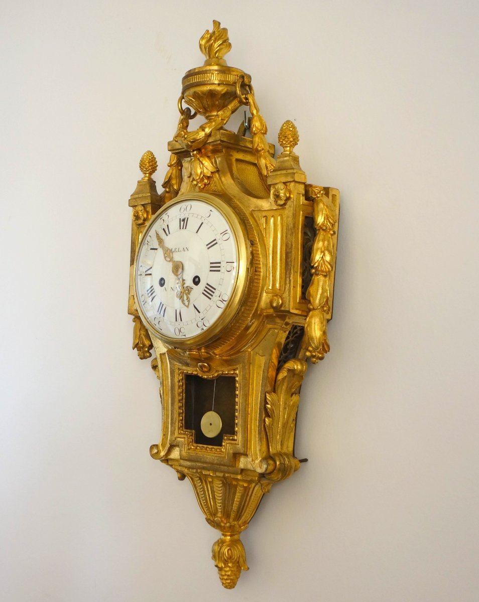Osmond : cartel en bronze ciselé et doré d'époque Louis XVI - signé-photo-2